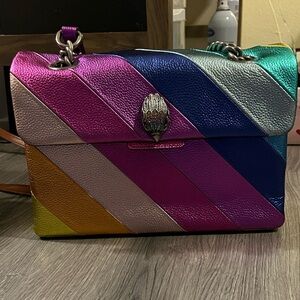 Kurt Geiger Multicolor Striped Leather Bag